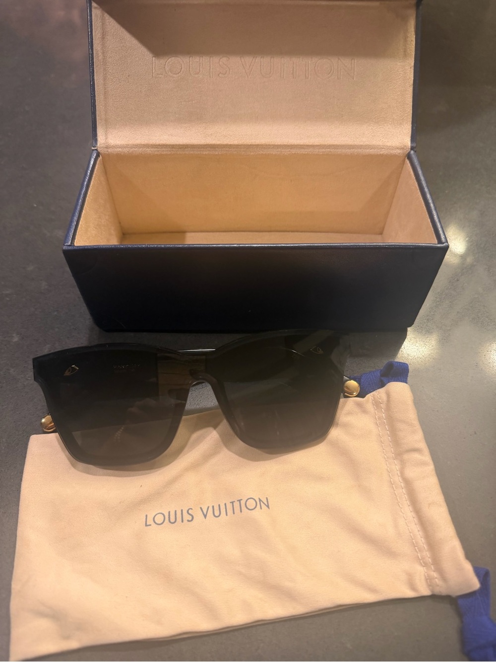 Louis Vuitton Black Oversized Women's Sunglasses